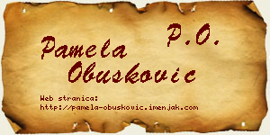 Pamela Obušković vizit kartica